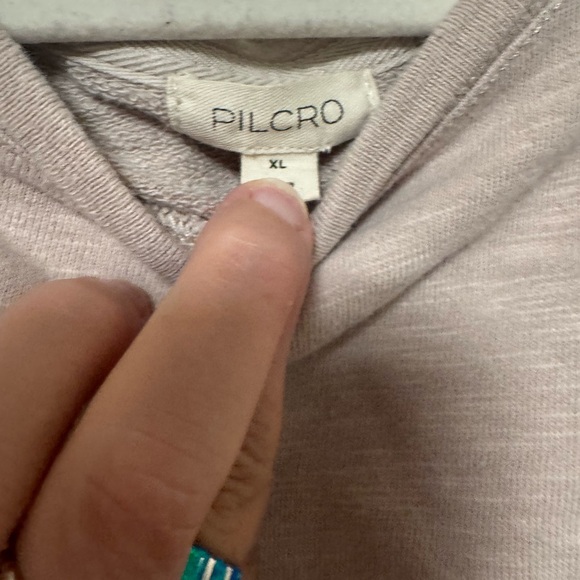 Anthropologie Women’s Pilcro Faux Leather Corset Sweater - Picture 7 of 15